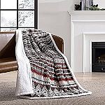 Eddie Bauer Super Soft Reversible Sherpa & Brushed Fleece Blanket $10