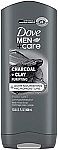 13.5 oz DOVE MEN + CARE Purifying Charcoal + Clay Body and Face Wash $3