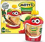 24 Count Mott's Cinnamon Applesauce, 3.2 Oz Clear Pouches $8.75
