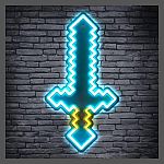 Minecraft Diamond RGB Sword Novelty Wall Light Neon $11.39