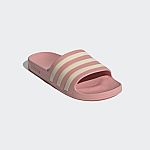 adidas men's 3-stripes french terry pants $12.50, women's adilette aqua slides $8 + Free Shipping