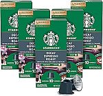 50-Count Starbucks by Nespresso Original Line Decaf Espresso, Dark Roast Pods $14.39