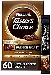 60-Ct Nescafe Taster's Choice Instant Coffee, French Roast $12