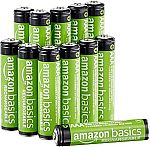 12-Pack Amazon Basics Rechargeable AAA Batteries $8.81