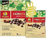 5 Count Sun-Maid Farmstand Reserve Sea Salt Cocoa & Caramel Dusted Raisins 0.8 oz Snack Bag $2
