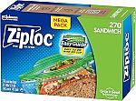 270-Count Ziploc Sandwich and Snack Bags $6.82
