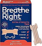26-Count Breathe Right Extra Strength Nasal Strips $6.73