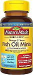60 Count Nature Made Extra Strength Burp Less Omega 3 Fish Oil 1400 mg Minis $4.64