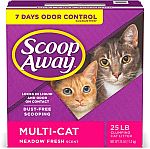 4 x 25-lbs Scoop Away Multi-Cat Clumping Clay Cat Litter $32 + $20 Get Chewy Gift Card