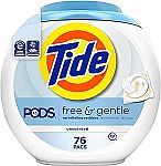 76-Ct Tide Pods Liquid Laundry Detergent Soap Pacs (Various) 4 for $55.45
