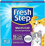14 lb Fresh Step Clumping Cat Litter, Multi-Cat $6.29 and more