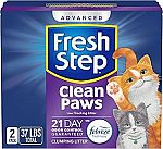 37lbs Fresh Step Clean Paws Cat Litter with Febreze Freshness $7.30