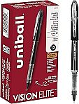 12-Pk uni-ball Vision Elite Rollerball Pens $9.49