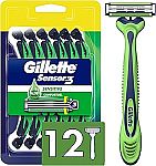 12-Ct Gillette Sensor3 Sensitive Men's Disposable Razor $6.45