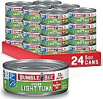 24-Pack 5-Oz Bumble Bee Chunk Light Tuna In Oil $14.85