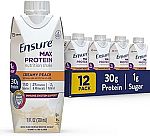 12-pack Ensure Max Protein Nutrition Shake 11 fl oz (various flavor) from $16.45