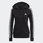adidas women Essentials French Terry 3-Stripes Full-Zip Hoodie $16.50