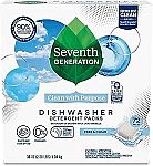 72-Count Seventh Generation Dishwasher Detergent Packs $14.25 (Reg $23.75)