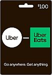 Uber - $100 Gift Card $80