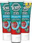 Tom's of Maine Fluoride Free Children's Toothpaste $13