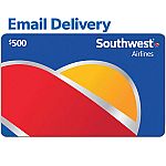 (Start 5/2) $500 Southwest Airlines Gift Card $450 and more