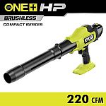 RYOBI ONE+ HP 18V Brushless Cordless 220 CFM 140 MPH Compact Blower (Tool-Only) $69.99 (Save $30)