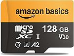 Amazon Basics 128GB Micro sdxc Card with Reader Adapter $11.69