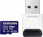 512GB SAMSUNG PRO Plus microSD Memory Card + Reader $29.99