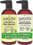 PURA D'OR Anti-Thinning Biotin Shampoo & Conditioner Set (16oz x2) $26