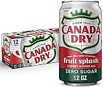 12-Pack 12-Oz Canada Dry Zero Sugar Cherry Gingerale Fruit Splash $4.75