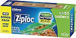 50-Count Ziploc Sandwich and Snack Bags with EasyGuide Texture $1.60 (Reg $3.10)