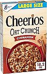 18.2-Oz Cheerios Oat Crunch Cinnamon Breakfast Cereal $2.44