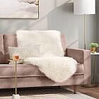 Threshold Faux Fur Pelt Decorative Sofa Throw Blanket Rug $8.79