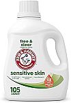 105-Oz Arm & Hammer Sensitive Skin Free & Clear Liquid Laundry Detergent $5.58