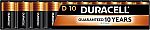 10 Count Duracell Coppertop D Batteries $11.45