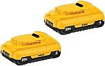 2-pack DEWALT 20V MAX 4 Ah Lithium Ion Battery $79