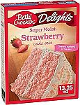 13.25-Oz Betty Crocker Delights Super Moist Strawberry Cake Mix $1.21