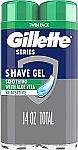 2-pack 7 Oz Gillette Series 3X Action Shave Gel $4.87