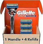 Gillette Fusion ProGlide Razor for Men, Handle + 4 Blade Refills $15