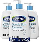 3-Ct 8-Oz Cetaphil Face Wash Gentle Skin Cleanser $12.90