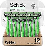 12 Count Schick Xtreme 3 Original Sensitive Disposable Razors $7.49