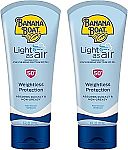 2-Ct 6-Oz Banana Boat Light As Air Sunscreen Lotion $10.85