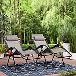 2-Count Mainstays Reclining Zero-Gravity Sling Outdoor Lounge Chair with Cup Holder $59