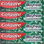 4-pack 6.3 Oz Colgate Max Fresh Whitening Toothpaste with Mini Strips $6