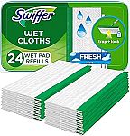 24-Count Swiffer Sweeper Wet Mopping Cloths $5.50 and more