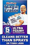 5-Ct Mr. Clean Magic Eraser Sponge Ultra Foamy Cleaner $4.56