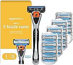 Amazon Basics 5-Blade MotionSphere Men's Razor (1 Handle & 16 Cartridges) $10.50