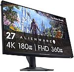 Dell Alienware 27 4K Dual-Resolution Gaming Monitor $349.99