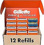 12 Count Gillette Fusion5 Men's Razor Blade Refills $22 and more