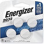 4-Pack Energizer CR2032 3V Lithium Coin Batteries $4.24